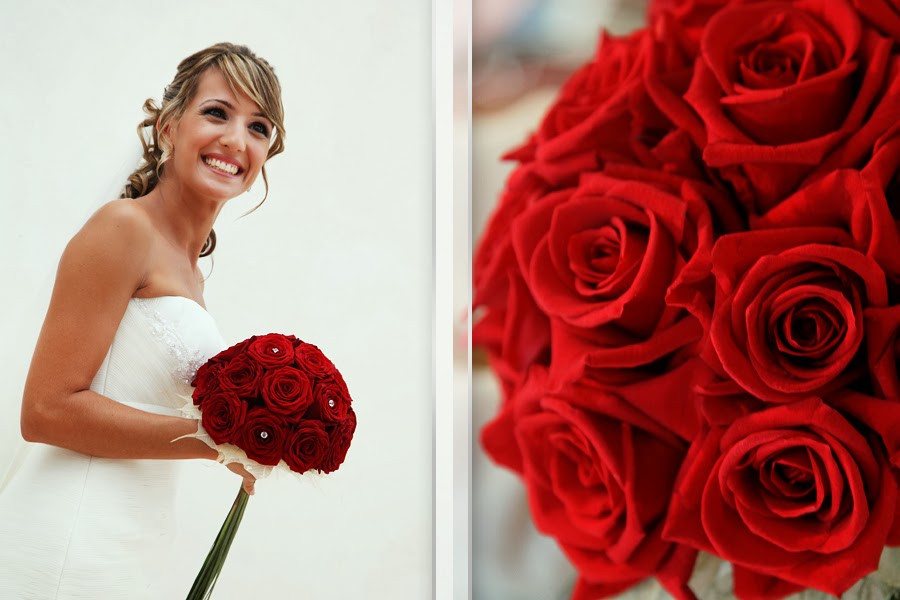 Bó hoa hồng đỏ cầm tay cô dâu đẹp nhất